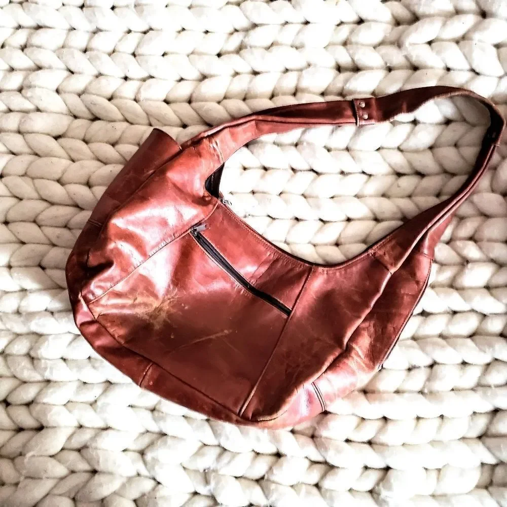 Leather Shoulder Bag Made in Mexico 🇲🇽 10x13x5